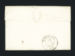 Lettre avec T11 "Pons (16)" (1836) + décime rural rouge + boite rurale "G" de Gémozac, ind 7+. TB