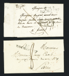 2 MP "16 Rochefort" (1824 - ind 14) et "P 16 P Rochefort" (1821), ind 4 et ind 8. TB