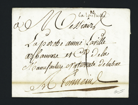 Petite MP manuscrite "16 La Rochelle" (1802), ind 17. TB