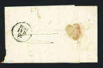 Lettre avec MP "P 16 P Royan" (20x8mm) + T13 Royan (1831), belle association, jolies frappes, ind 15