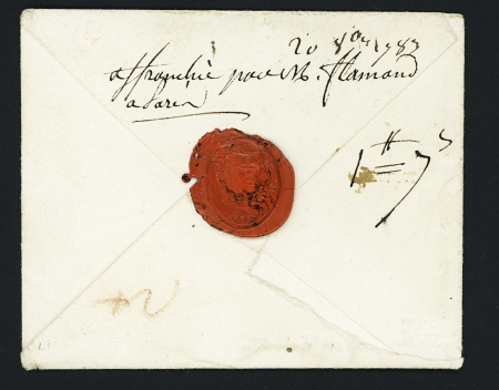 MP "St Genis" (1783 - Ln°1) sur lettre pour Vienne (Autriche) avec MP rouge "P. Payé Paris", ind 17 17+. TB