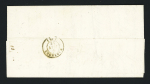 Saint-Georges d'Oléron : lettre sans timbre avec CAD T15 "St Georges d'Oléron (1852) + taxe 25 double-trait + boite rurale "B". TB