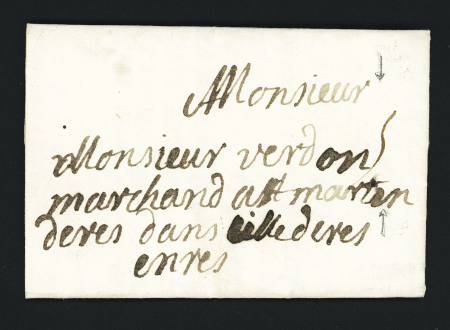 Marque linéaire à sec "Xainte" (25x4mm - 1745 - L n°1a), ind 15. TB
