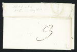 MP "P 16 P Saujon" (1810) + paraphe de confirmation de port payé, ind 12. TB