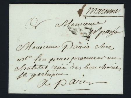 Marque manuscrite "Marenne" (1791 - L n°11), ind 15. TB