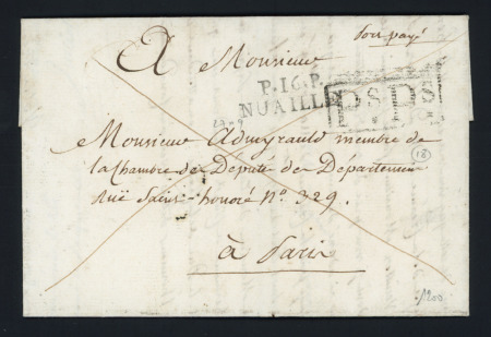MP "P 16 P Nuaillé" (1819), ind 19. TB