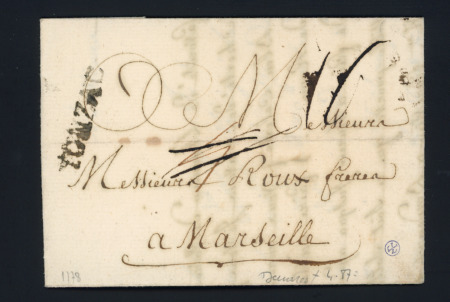 Ile d'Oléron : double déboursé manuscrit "Débé de Lisle d'Oléron 2-7bre" et "Débcé de Marennes" (1778 - L n°4 et L n°8), ind 22. Ensemble rare et TB