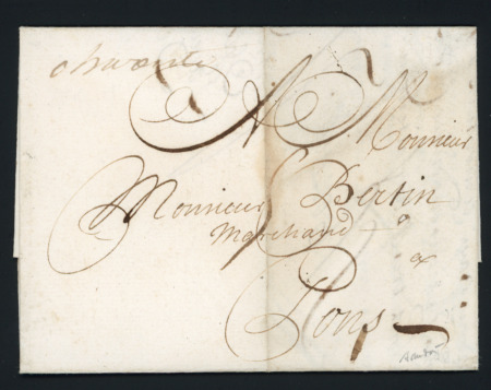"Charente" manuscrit (L N°1 - 1724), ind 14. TB