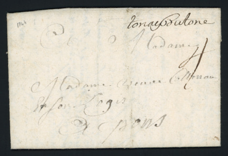 Marque manuscrite "Tonay Boutonne" (1744), ind 16. TB