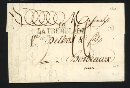 MP "16 La Tremblade" (1821 - 52 x 12), ind8. TB