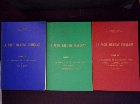 Raymond Salles - La Poste maritime française - tome 1 à 6. Edition originale.