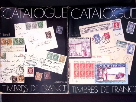Yvert et Tellier - Catalogue spécialisé des timbres de France - 2 volumes grand format (1975 et 1982)