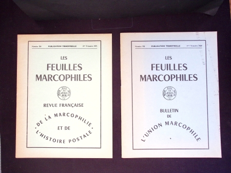 17 numéros anciens des Feuilles Marcophiles dont n°200 spécial Arphila + 3 divers dont Carnevale-Mauzan : le service poste rural