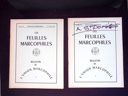 17 numéros anciens des Feuilles Marcophiles dont n°200 spécial Arphila + 3 divers dont Carnevale-Mauzan : le service poste rural