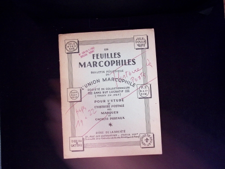 17 numéros anciens des Feuilles Marcophiles dont n°200 spécial Arphila + 3 divers dont Carnevale-Mauzan : le service poste rural