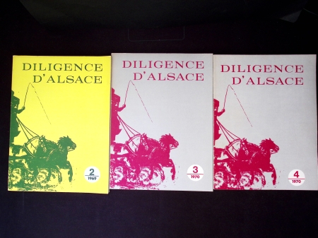Fort ensemble de catalogues d'expositions, brochures, revues (Diligence d'Alsace, Philinfo)