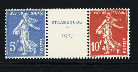 N°242A Exposition Phil. de Strasbourg, paire avec