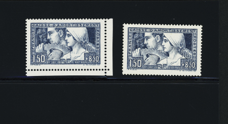 N°252 et 252b Le Travail, Etat I et état III, neuf
