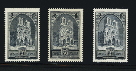 N°259, 259a, 259c Cathédrale de Reims, Type I, II