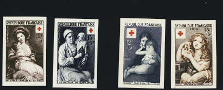 N°966-967 et 1006-1007 Croix-rouge, les 4 valeurs