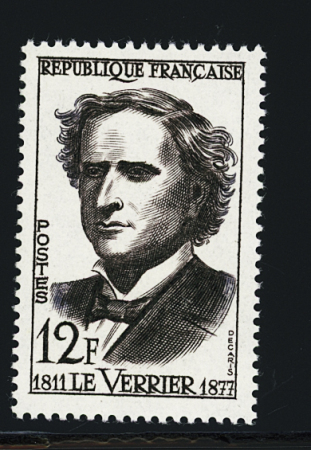 N°1147a 12f Le Verrier, variété brun-noir, neuf