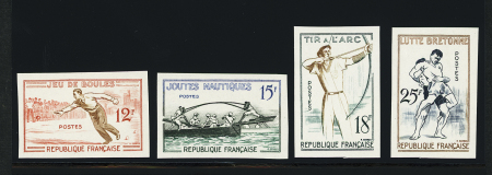 N°1161 à 1164 série Jeux traditionnels, non dentelée,