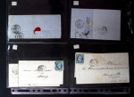 34 lettres de Sarrebourg AFF n°14 (dont une paire) OBL PC 2810 + T15