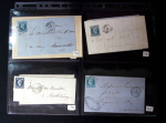 34 lettres de Sarrebourg AFF n°14 (dont une paire) OBL PC 2810 + T15