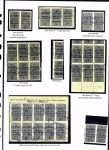N°8, ensemble sur 2 pages de 39 timbres + 1 grand