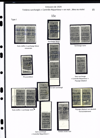 N°8, ensemble sur 2 pages de 39 timbres + 1 grand