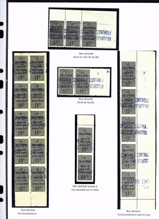 N°8, ensemble de 22 timbres en 5 blocs ou paires avec divers ND
