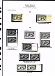 N°83 à 86, Ensemble sur 2 pages de 23 timbres: 0F60,0,60 ND bord de feuille, 1F8 double impression paire dont un sans surch. « C des R », 1 double impression, ND entre 2 timbres, paire double impression dont 1 ND ver