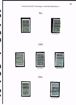 N°20 à 22, Ensemble de 7 timbres dont 1 oblitéré, série de 3 normale et ND