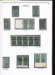 N°27, Ensemble sur 2 pages de 30 timbres dont: sans point après F, gros point après F 0 plus haut, double surch. dont une renversée tenant à normale, 2ème 0 cassé, ND sans surch. « C.R. » (5 timbres), surch. dé