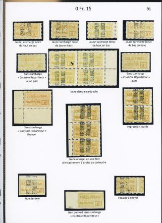 N°11, Ensemble de 19 timbres avec variétés minimes diverses