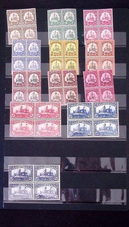 N°1-6 Complete set of 6 values in mnh blocks of four,