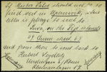 Allemagne - entier carte-lettre 10pf rouge Germania OBL Verdingen adressée à Ujkernivik (Groenland) avec transit Copenhague et griffe violette surmontée d'une couronne "Administration for Kolonierne i Groenland". RR e