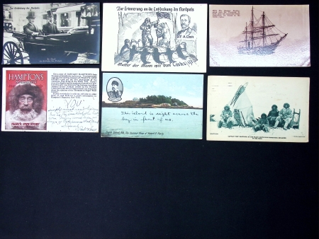 41 cartes postales sur les expéditions des américains Cook et Peary conduisant à la découverte du Pôle Nord (1907 - 1909). TB