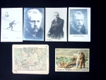 11 cartes postales de la dérive norvégiennes en Arctique de Nansen à bord du Fram (1893 - 1896) + carte d'invitation de Nansen à l'Hotel de Ville de Paris le 27 mars 1897. TB
