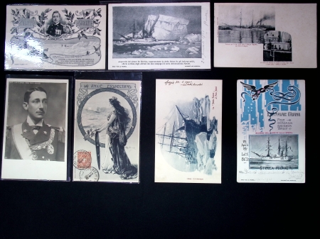 Ensemble de 59 cartes postales sur Louis Amédée de Savoie, duc des Abbruzzes et son expédition italienne au Pôle Nord. TB
