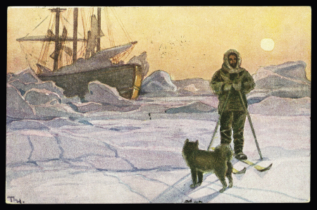 13 cartes postales sur les expéditions du Fram de Nansen au Pôle Nord OBL 1898 et 1902 et 2 CP avec TP Norvège OBL Polhavet (13.9.18 et 4.8.24). Bon lot