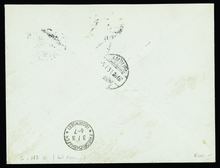 Isalnde PA 9 à 11 (cote 300€) sur lettre recommandée avec cachet triangulaire vert "Luftschiff Graf Zeppelin islandfahrt 1931" (M10 Islande). TB