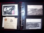 Album brun rouge contenant 6 docs sur le médecin Jean-Martin Charcot et 45 docs sur Jean Baptiste Charcot dont télégrammes de l'aviso Ville d'Ys (1926) et divers plis et carte maximums AFF n°377 et 377A. TB
