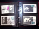 Album brun rouge contenant 6 docs sur le médecin Jean-Martin Charcot et 45 docs sur Jean Baptiste Charcot dont télégrammes de l'aviso Ville d'Ys (1926) et divers plis et carte maximums AFF n°377 et 377A. TB