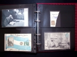 Album brun rouge contenant 6 docs sur le médecin Jean-Martin Charcot et 45 docs sur Jean Baptiste Charcot dont télégrammes de l'aviso Ville d'Ys (1926) et divers plis et carte maximums AFF n°377 et 377A. TB