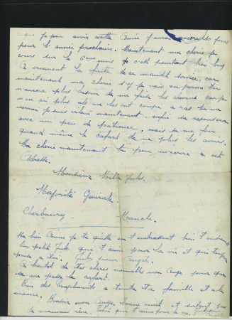 Vignette noir et blanc "Pourquoi Pas" imprimée sur papier à lettres daté de Cherbourg 10.10.23 et signé Jules Mille. TB