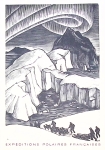 N°829, non oblitéré sur carte postale des EPF (aurore boréale) avec rare cachet vert "Expéditions polaires françaises Paul Emile Victor - Expédition arctique Groenland 1949 - 1950". TB