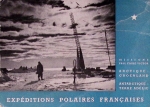 Carte postale Station centrale de Marcel Ichac AFF Groenland n°2 + 6 + 8 OBL Ivigtut (12.10.50) et Gronland departementet (2.11.50), signée du lieutenant Roger Evaux. Rare et TB