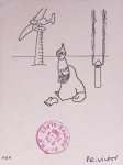 Groenland n°24 OBL CAD illustré de Sandre Stromfjord (19.5.60) sur carte postale PEV adressée en poste restante à Gap avec France timbre-taxe n°92, signée "Christiane" (Gillet) et R.Guillard. Rare et TB