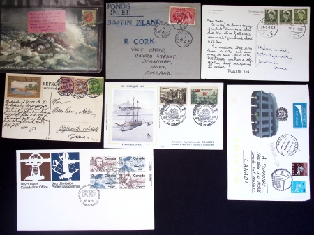 63 plis divers toutes époques thème Pôle Nord, Alaska, Canada et Saint-Pierre et Miquelon. TB